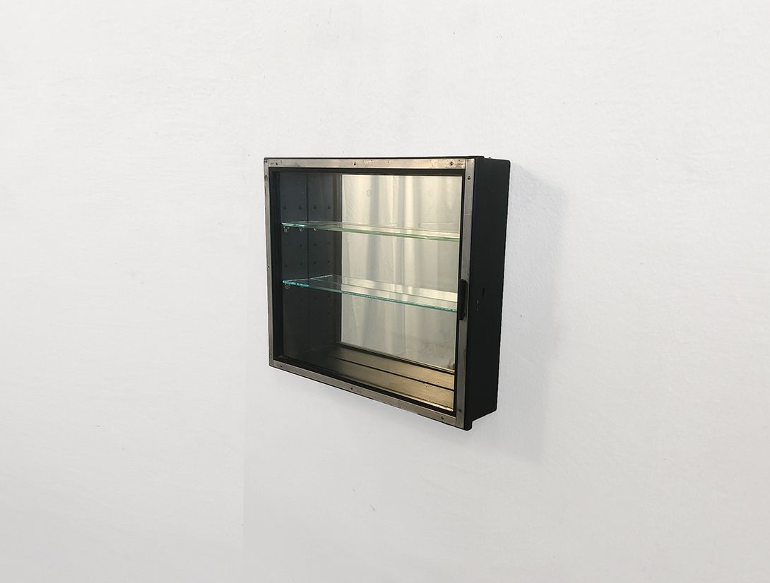 Foto Wall Glass Display Cabinet with Mirror
