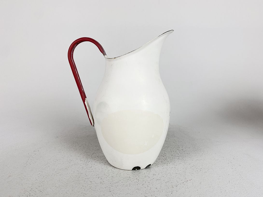 Foto White Enamel Jug h26x19x15