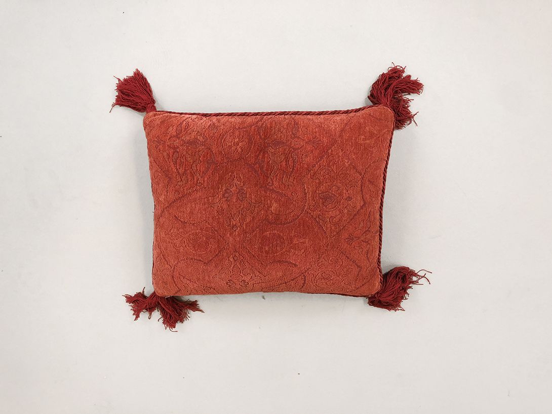 Foto Red Oriental Velvet Pillow h40x50