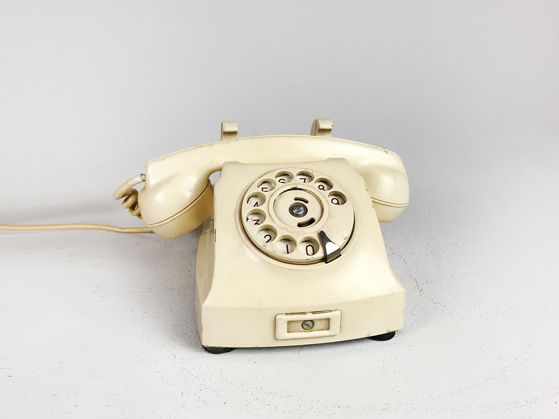 Foto Beige Hustelefon Telephone, Denmark