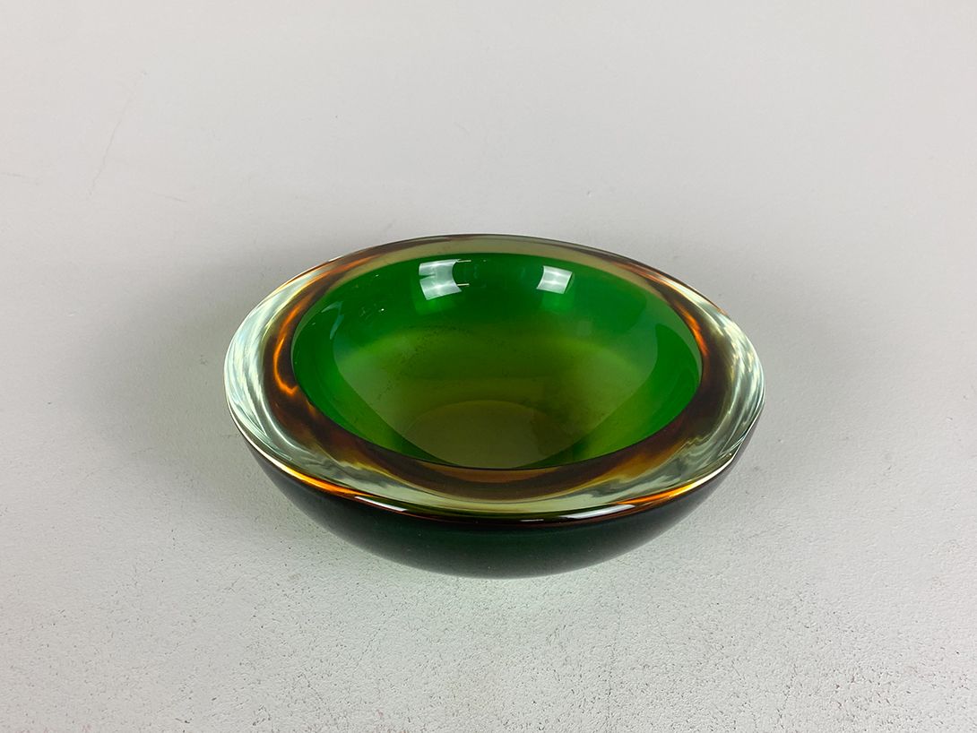 Foto Massive Green Murano Glass Bowl ø26cm