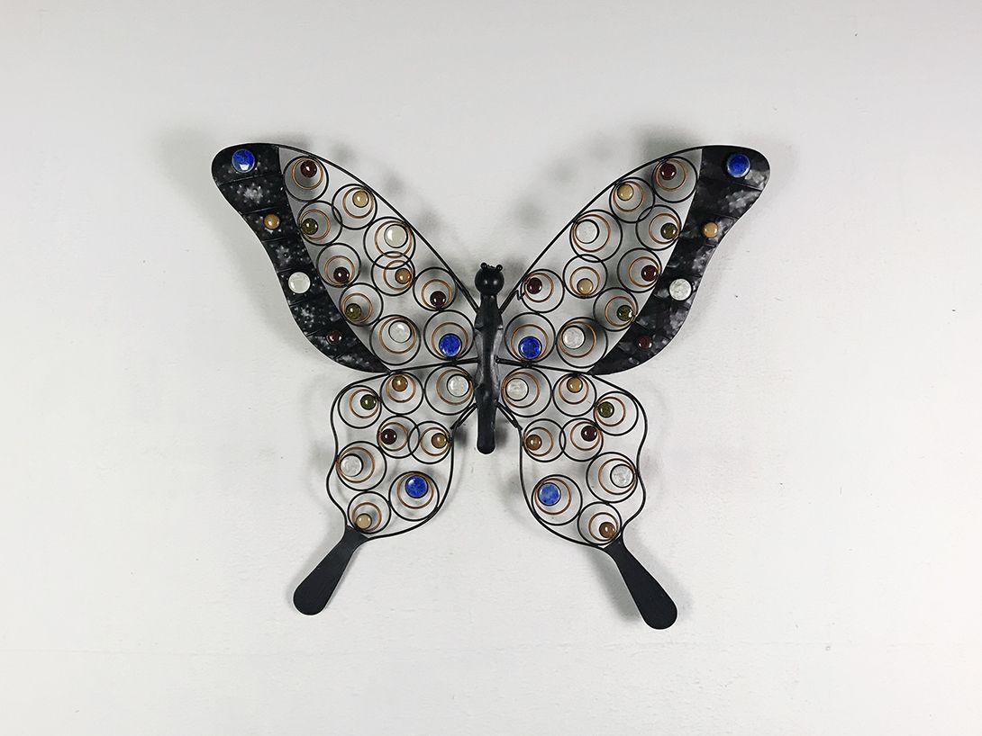 Foto Metal Butterfly with Decorative Stones