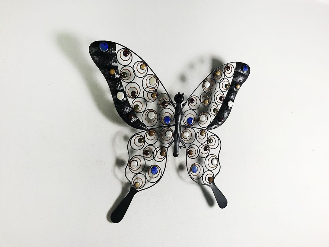 Foto Metal Butterfly with Decorative Stones
