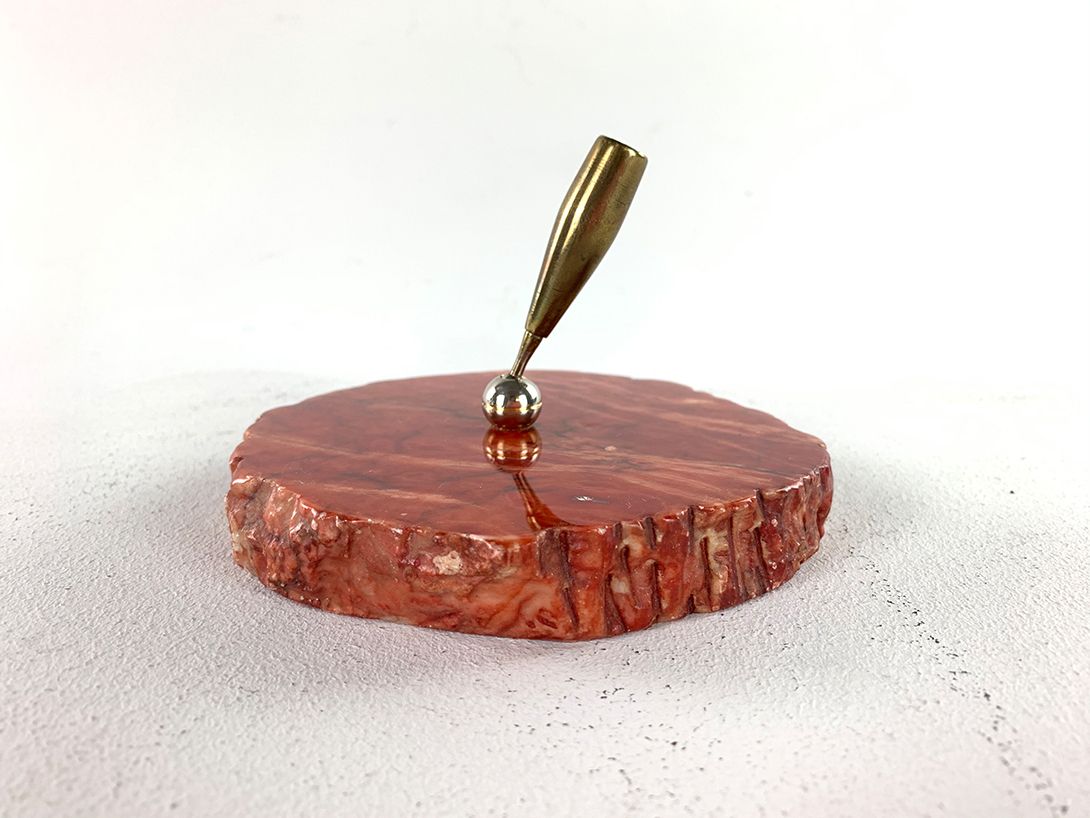 Foto Red Marble Pen Holder h10x13