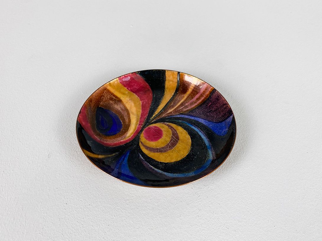 Foto Handpainted Copper Plate ø17cm