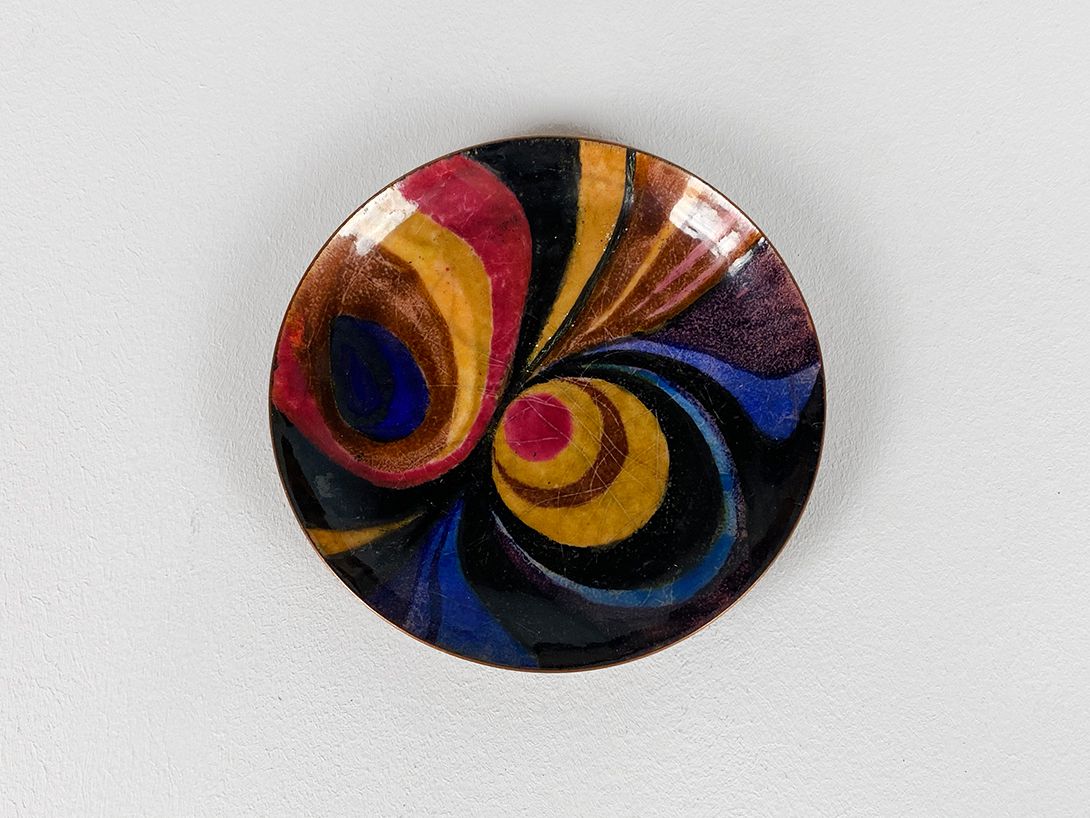 Foto Handpainted Copper Plate ø17cm