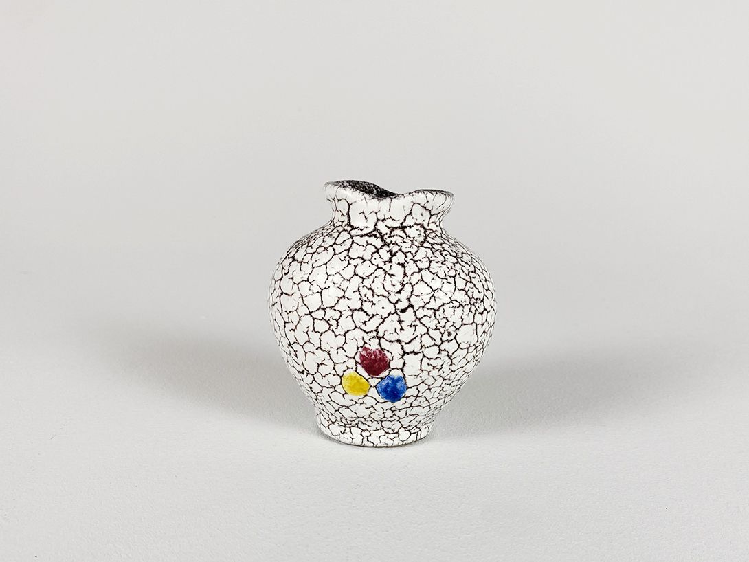 Foto Tiny Crack Patterned Ceramic Vase h10x9 A5