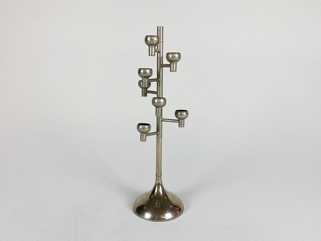 Foto Chrome Adjustable Candle Holder