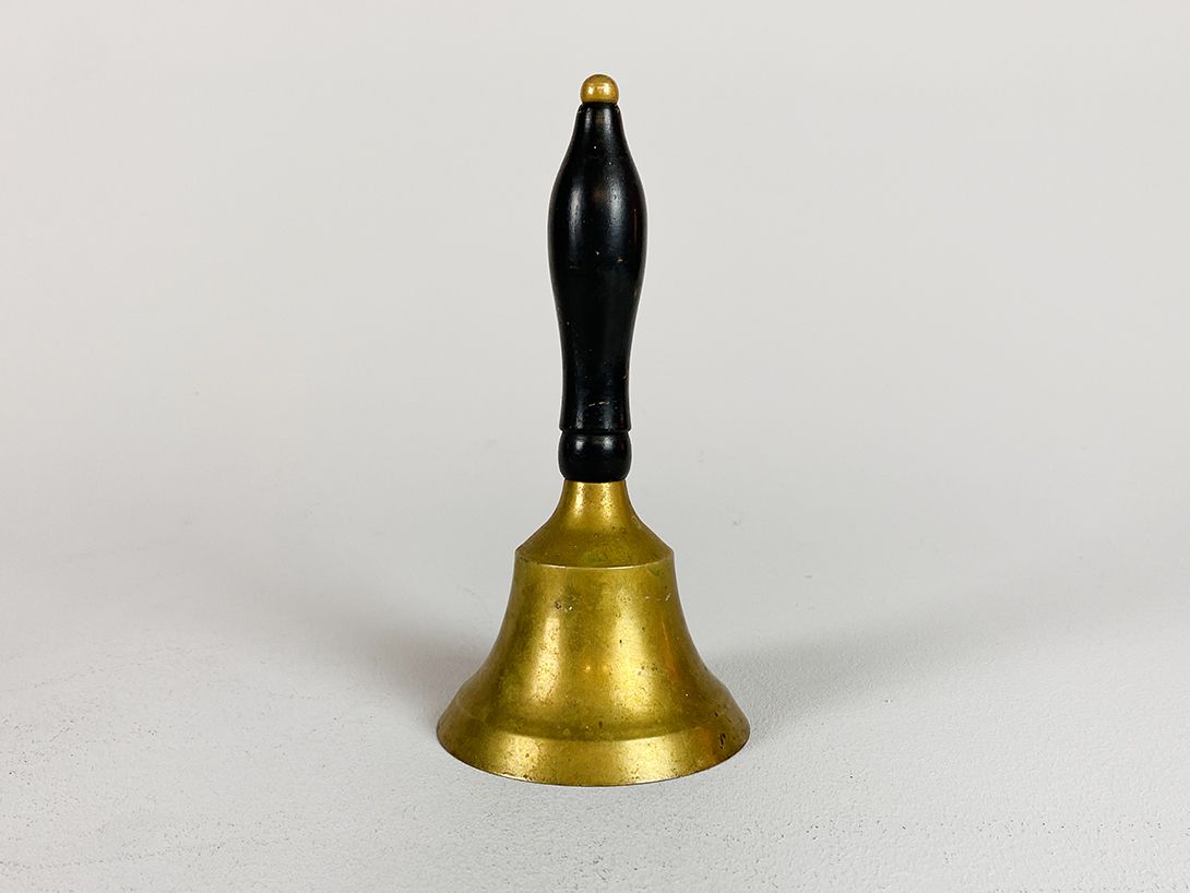 Foto Brass Bell with Black Handle h22x10
