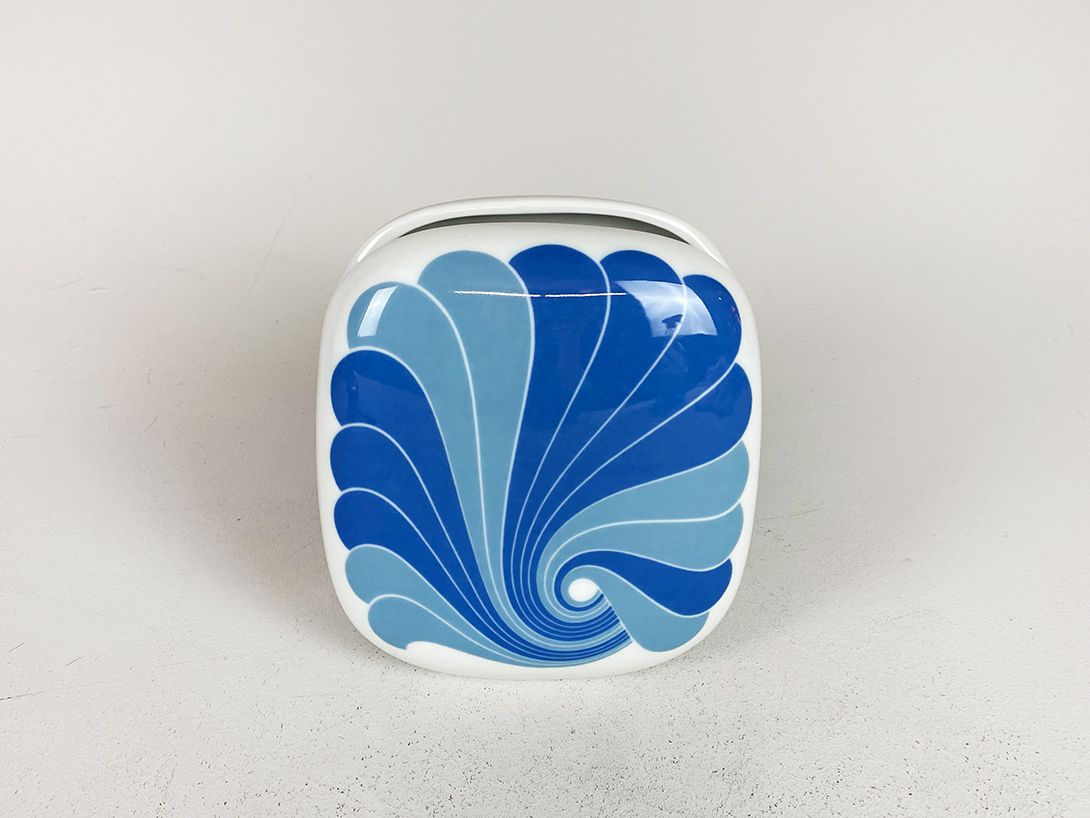 Foto Blue Porcelain Rosenthal Vase, Germany