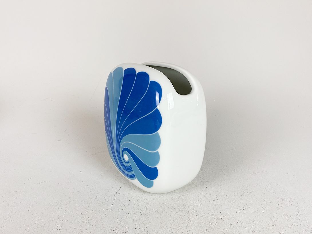 Foto Blue Porcelain Rosenthal Vase, Germany
