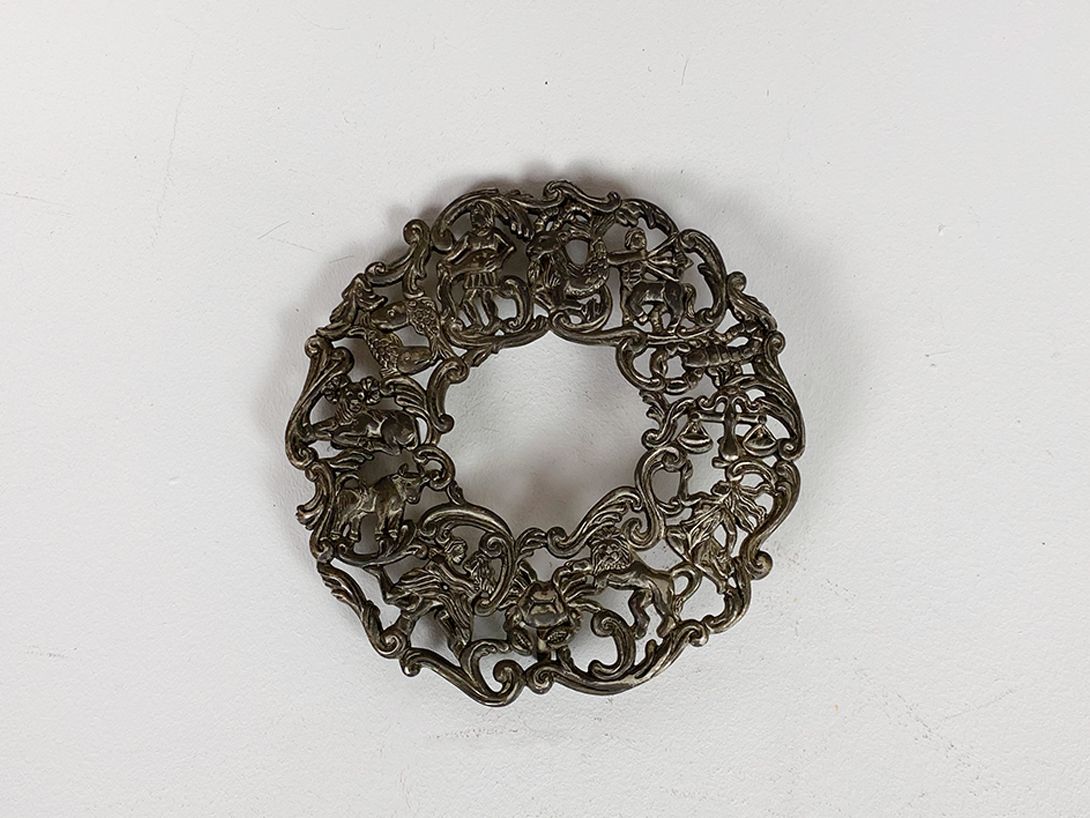Foto Ornate Silver Wall Accessory ø23cm