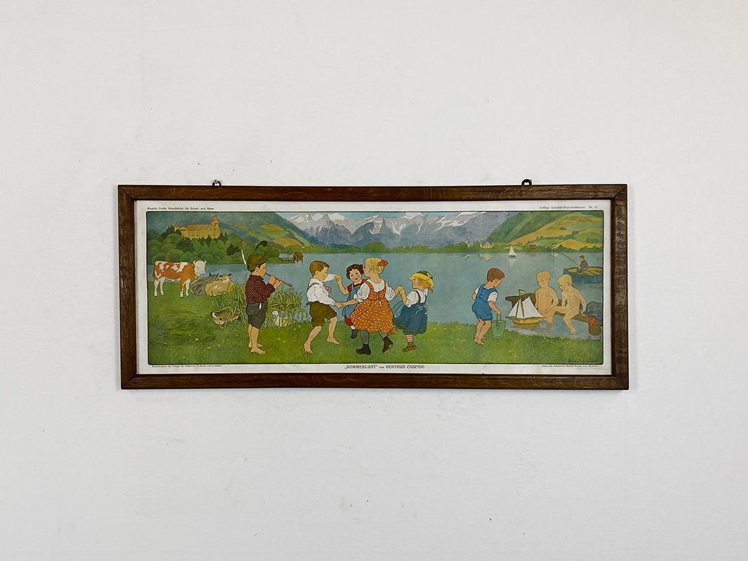 Foto Sommerlust, German Children by an Alp Lake h42x105 21D6