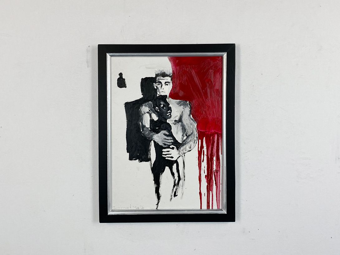 Foto Oil Painting Grace Jones and Dolph Lundgren 2006 33A18
