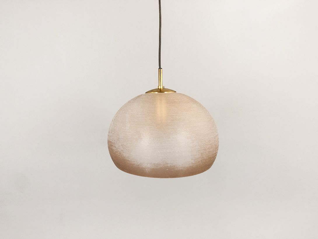 Foto Hanging Lamp Glass 1970s Brass Pendant ø40