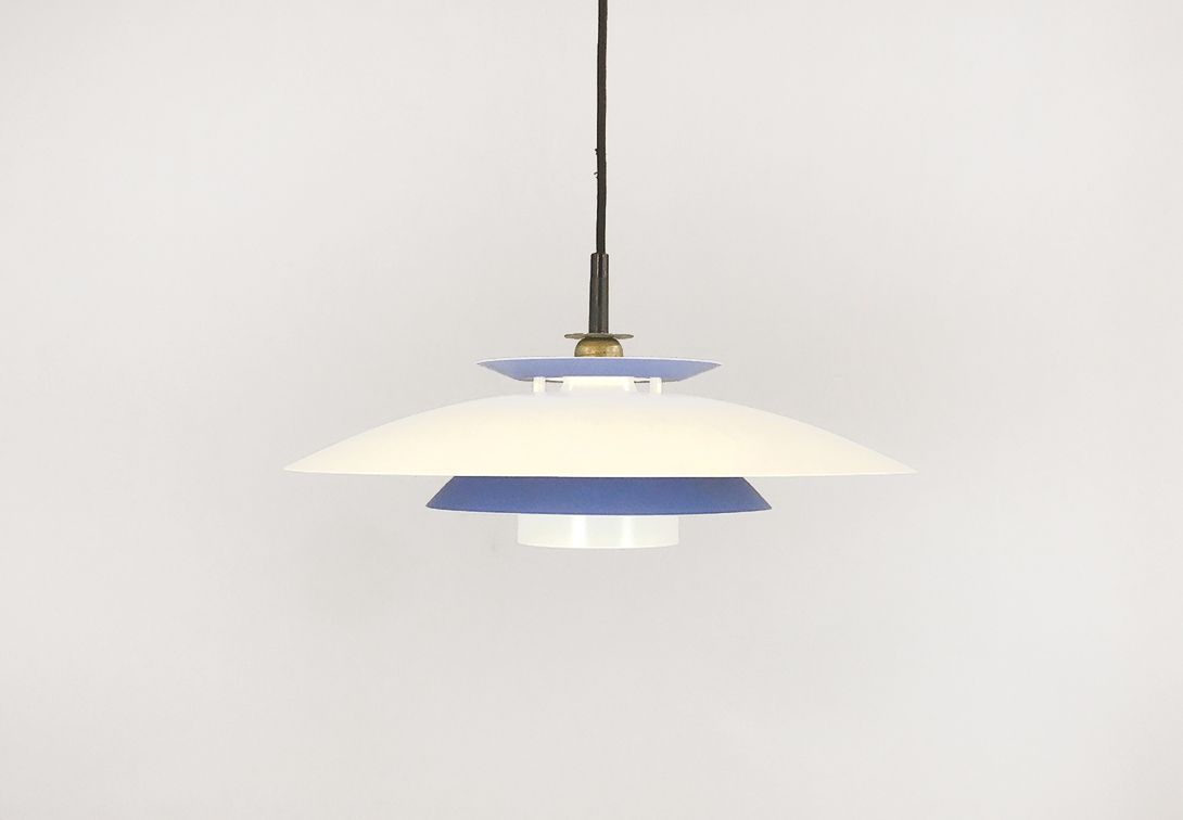Foto Danish Pendant Lamp 1970s Bicolor Lampshade by Nordlux ø45
