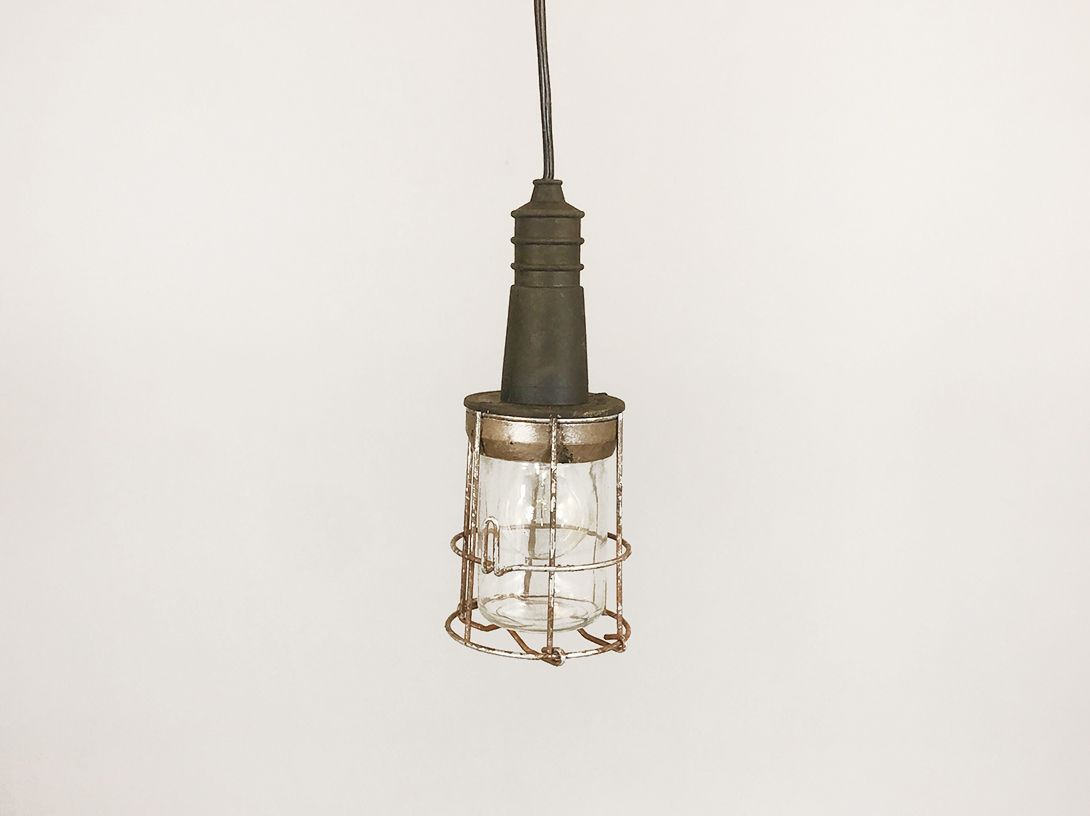 Foto Antique Industrial Mine Lamp h25