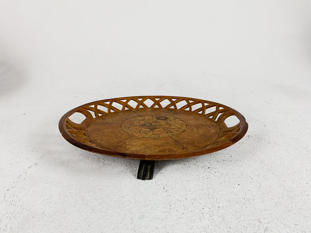 Foto Detailed Wooden Tray Plate h4x29