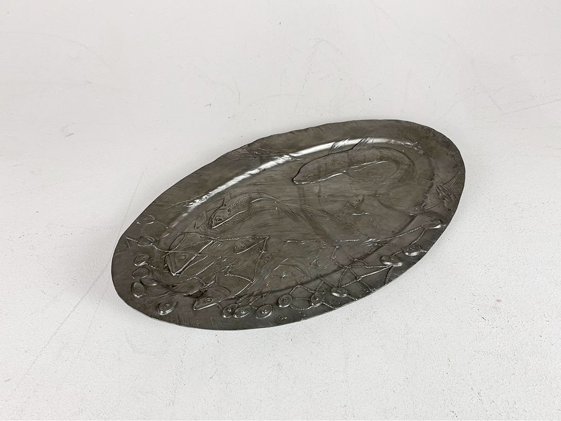 Foto Silver Plate with Fish 66x38cm