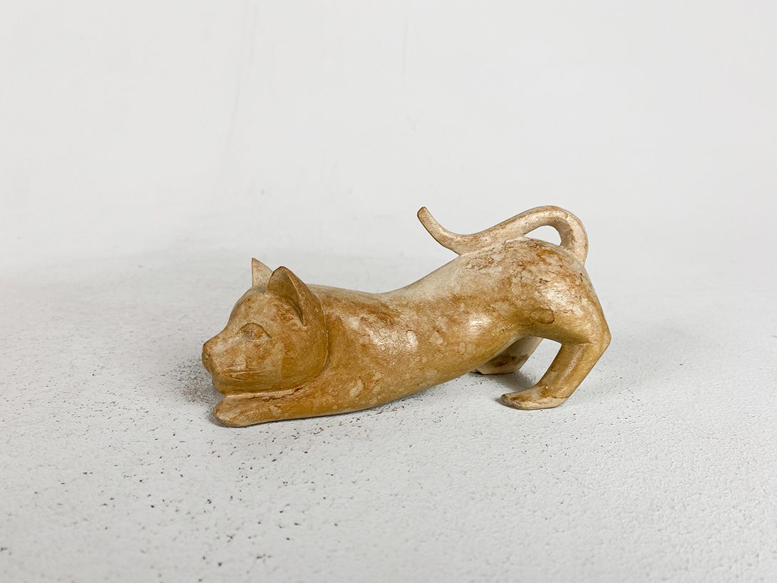 Foto Stretching Cat Sculpture h8x6x15