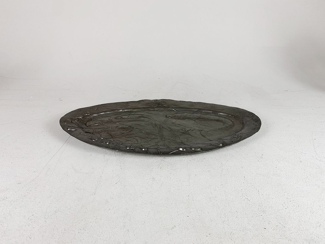 Foto Silver Plate with Fish 66x38cm
