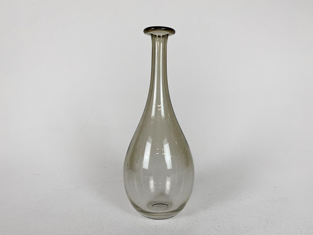 Foto Smoked Glass Teardrop Vase h26