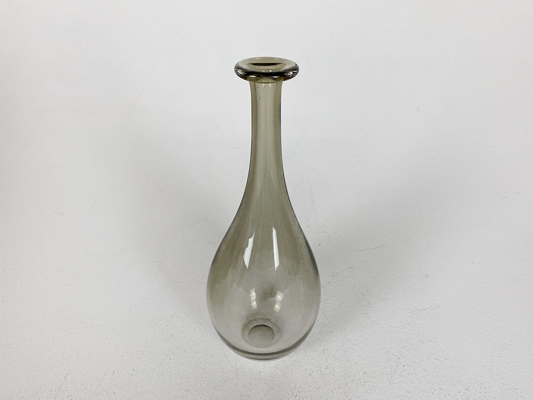 Foto Smoked Glass Teardrop Vase h26