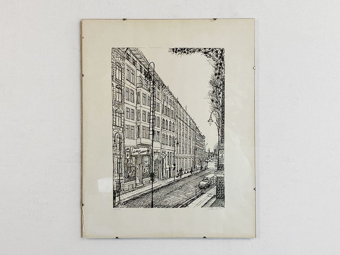 Foto Ink Drawing of a Street 1974 h50x40