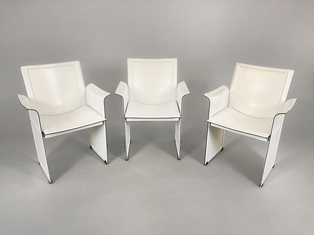Foto Korium Chair by Tito Agnoli for Matteo Grassi Leather White