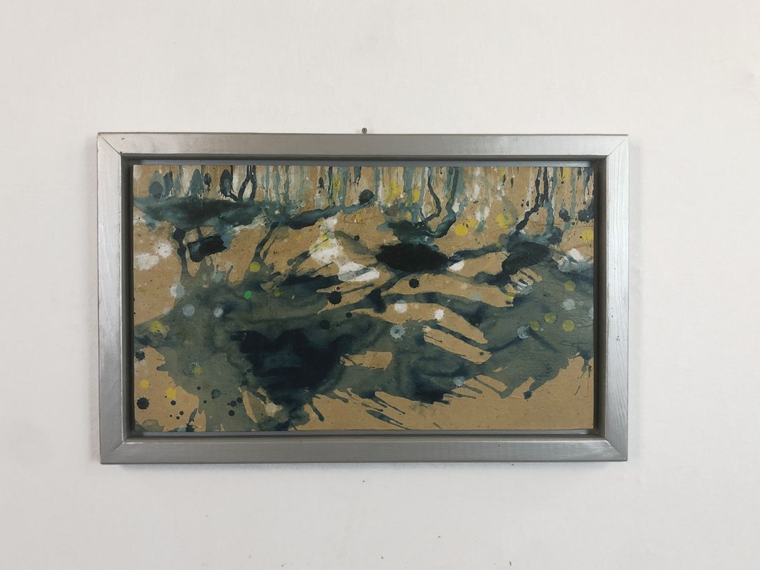 Foto Abstract Birch Forest Swamp Painting h47x65 21E11