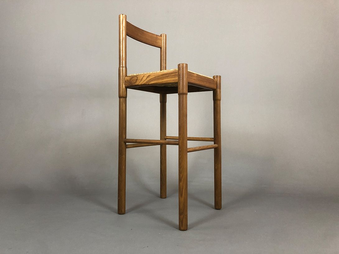 Foto Square Farmer Barstool Charlotte Perriand Attr.