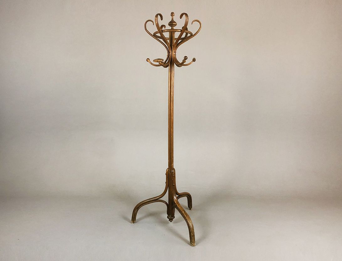 Foto Thonet Wardrobe Prague Wood Art Nouveau Coat Rack 1920s h187