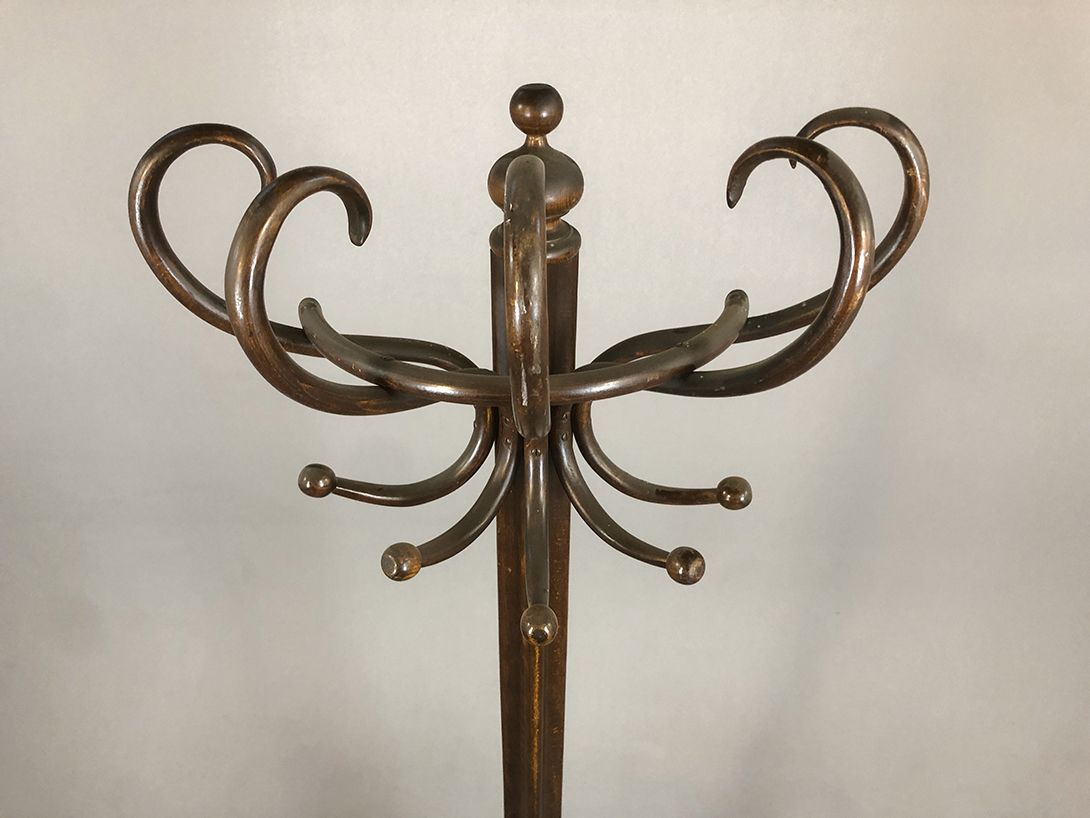 Foto Wall Coat Rack Thonet Vienna Art Nouveau Wardrobe 1920s h197