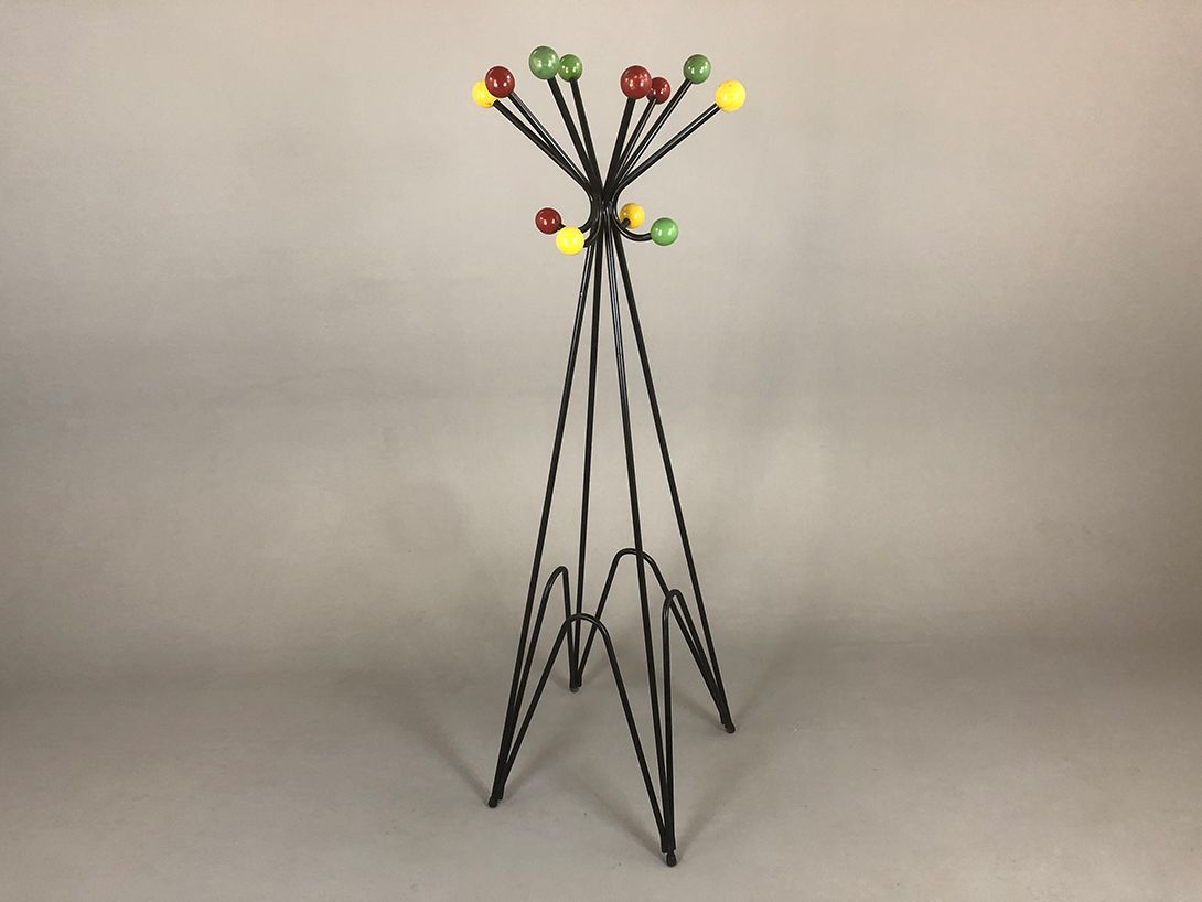 Foto Coat Rack Atomic Space Roger Feraud Attr. 1956 h190