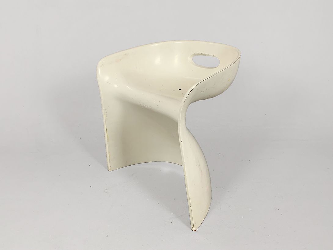 Foto Winfried Staeb Hocker Top Sit Chair for Reuter Form + Life Collection Off-White 1976