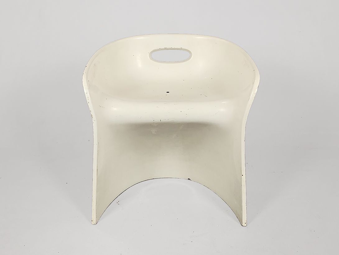 Foto Winfried Staeb Hocker Top Sit Chair for Reuter Form + Life Collection Off-White 1976