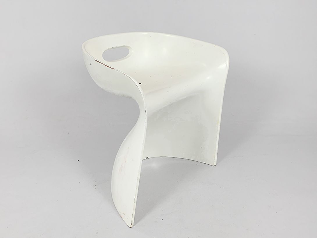 Foto Winfried Staeb Hocker Top Sit Chair for Reuter Form + Life Collection Off-White 1976