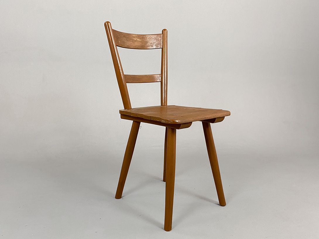 Foto Wooden Rustic Farmer Chair Stuttgart 1912