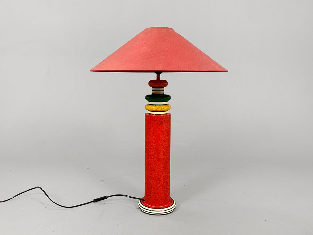 Foto Table Lamp Memphis Sottsass Era Multicolor Stand 1982 h69