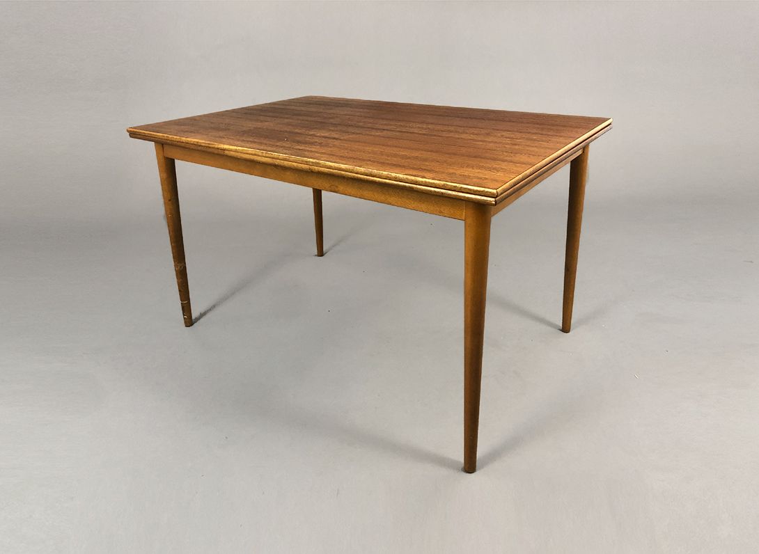 Foto Danish Teak Dining Table Extendible Denmark 1962 h78x118x73