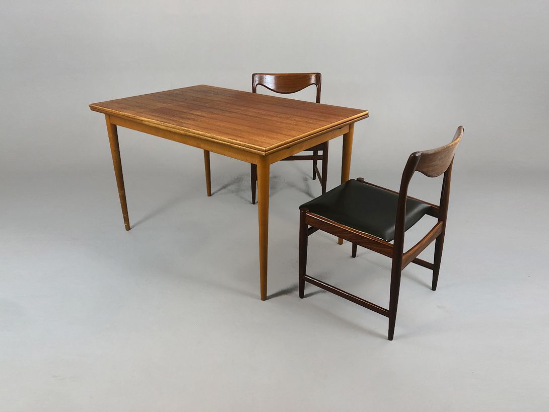 Foto Danish Teak Dining Table Extendible Denmark 1962 h78x118x73
