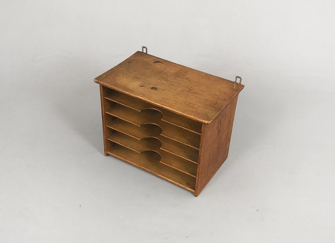 Foto Tiny Wooden Wall Shelf for Documents