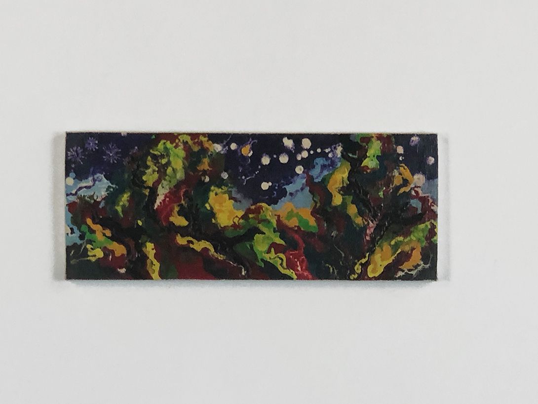 Foto Psychedelic Multicolored Painting Munich 1974 h21x63x4 10A0A/10A0B