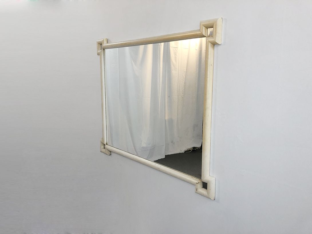 Foto Biedermeier Mirror White Ornamental Stuttgart 1840 h112x137