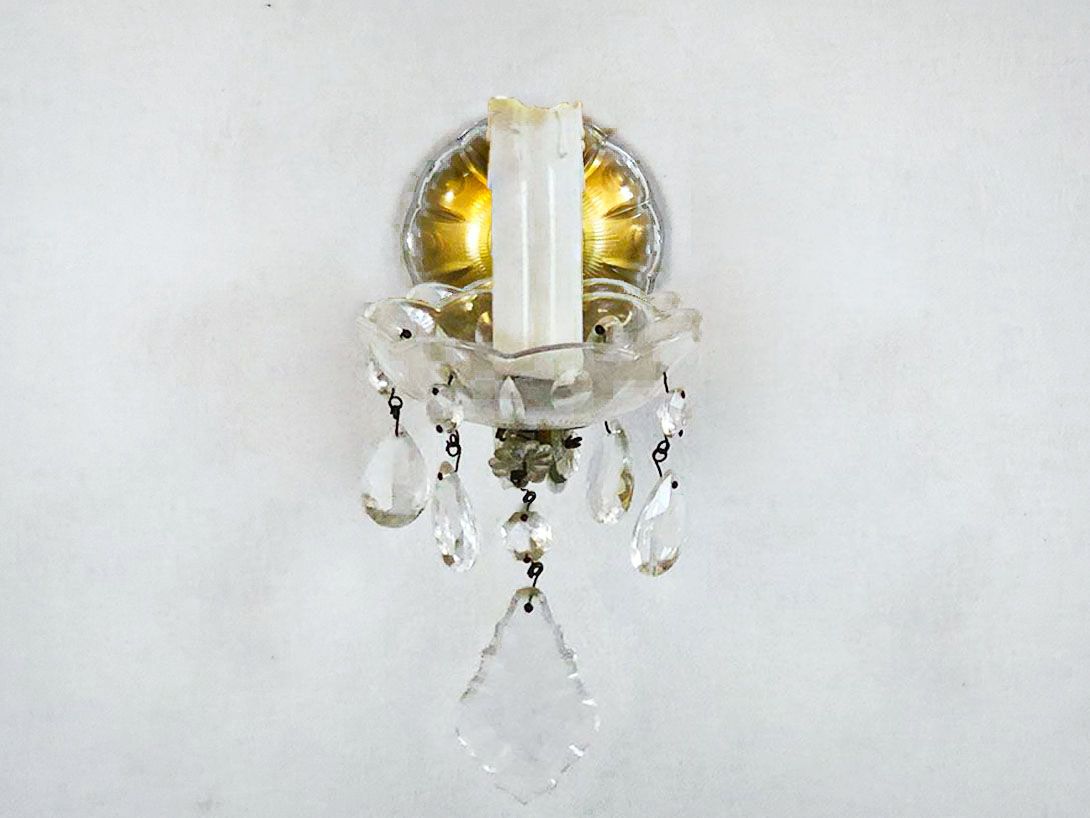 Foto Crystal Candle Wall Lamp h20