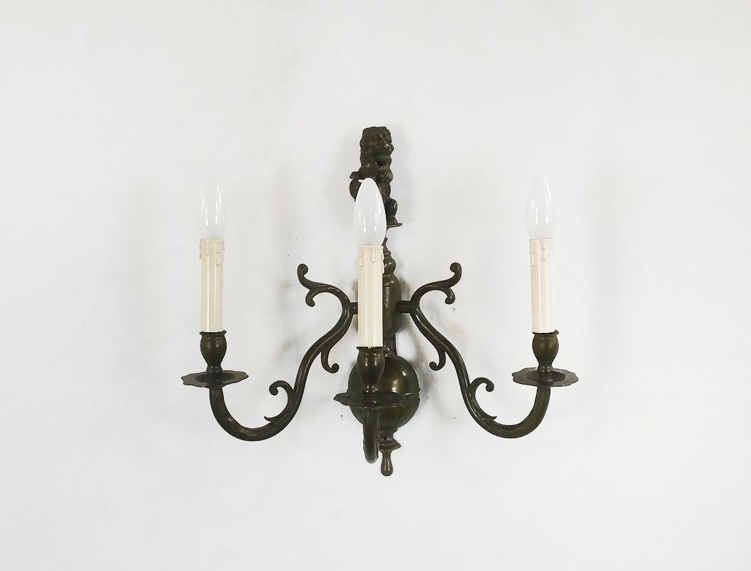 Foto Art Nouveau Wall Lamp Lion Potsdam 1906 h41
