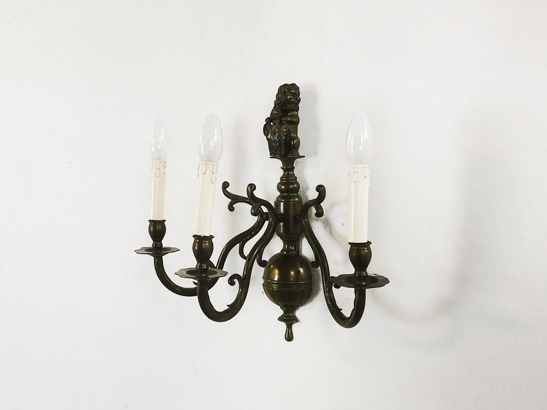 Foto Art Nouveau Wall Lamp Lion Potsdam 1906 h41