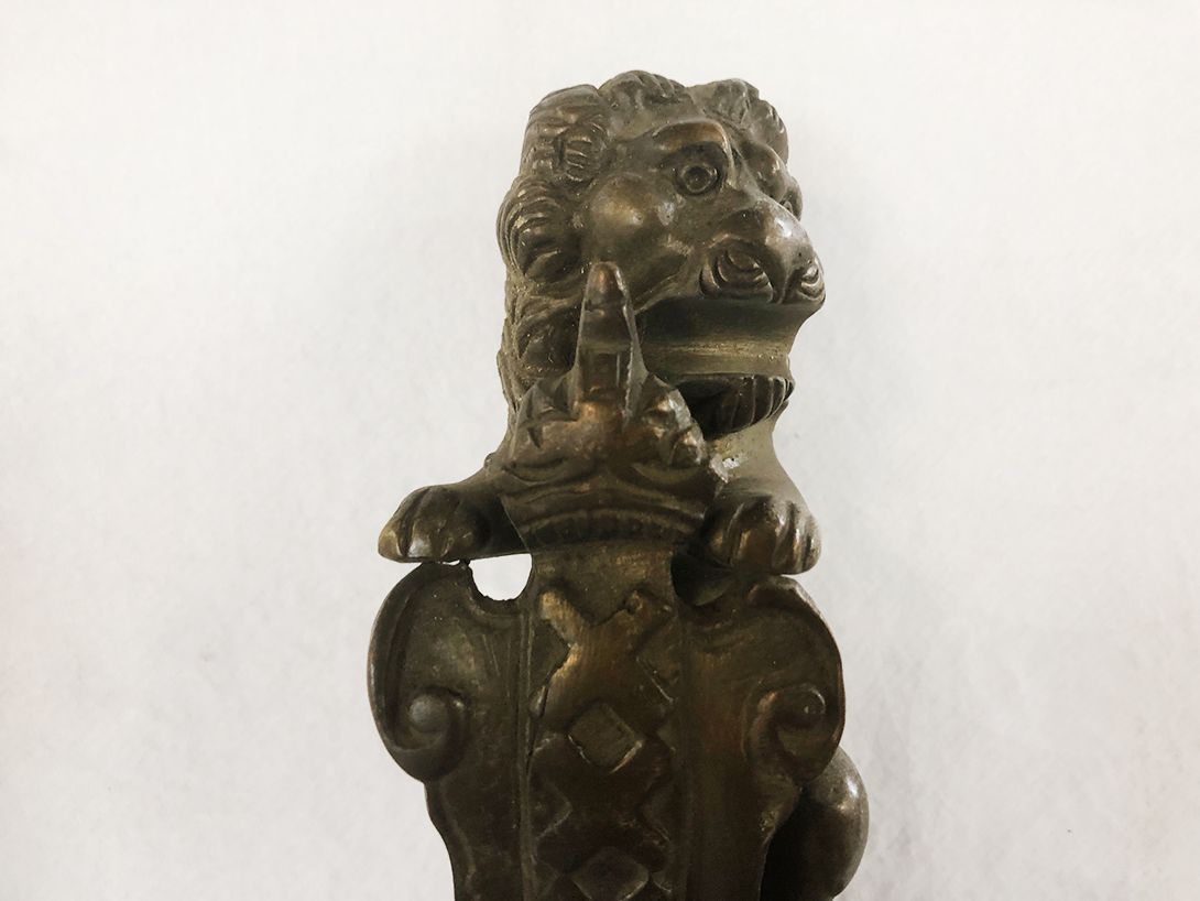 Foto Art Nouveau Wall Lamp Lion Potsdam 1906 h41