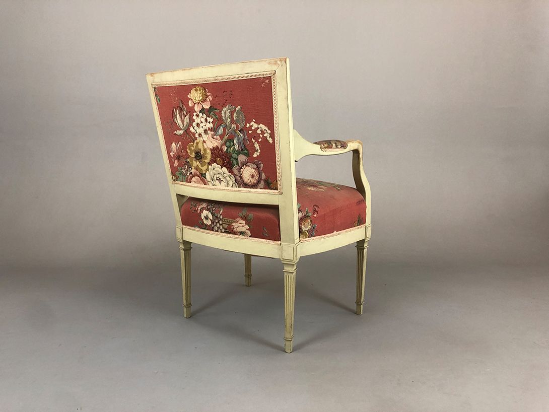 Foto Armchair With Flower Pattern Prussian Classicism, Potsdam 1910