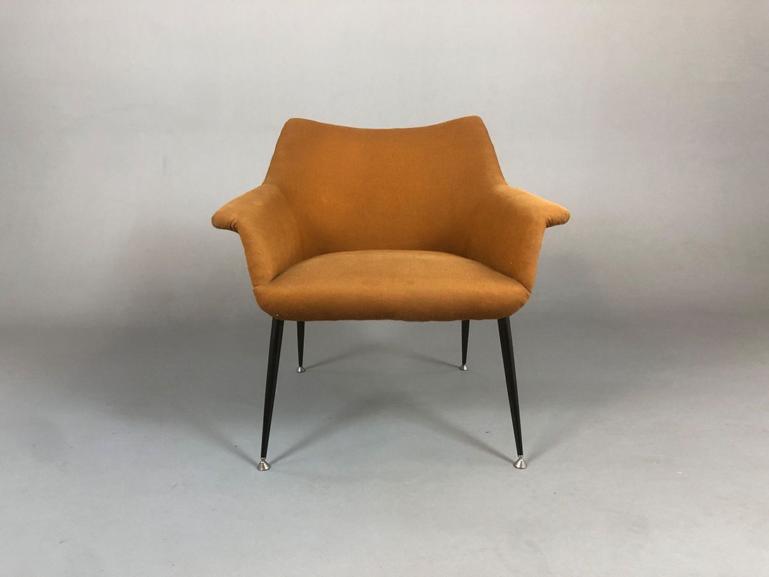 Foto Modern Brown Cocktail Armchair GDR 1961 h70